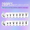 SUMFORMI DIY Lash Extension Kit Natural Eyelash Extension Kit Wispy Lash Clusters Kit Waterproof Single Lashes Extension Kit Natural Look Eyelash Cluster Lash Kit D Curl 8-16MM at Home 30D+40D(Wispy)