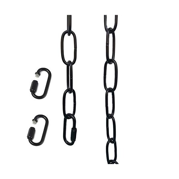 WOERFU 6 feet Black Pendant Light Fixture Chain Permits Installation of Chain-Hung Fixtures On High Ceilings with Maximum Fixture Weight of 50 Pounds