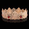 YOVECATHOU King Men Gold Tiara Crown Imperial Medieval Headband Crystal Pageant Costumes For Wedding Cosplay Homecoming Prom Party Decorations