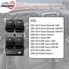 Window Switch Driver Side Master Power Switch - Compatible with 2007-2013 Chevy Silverado Traverse HHR, GMC Sierra Yukon - Replaces# 20945129, 25789692