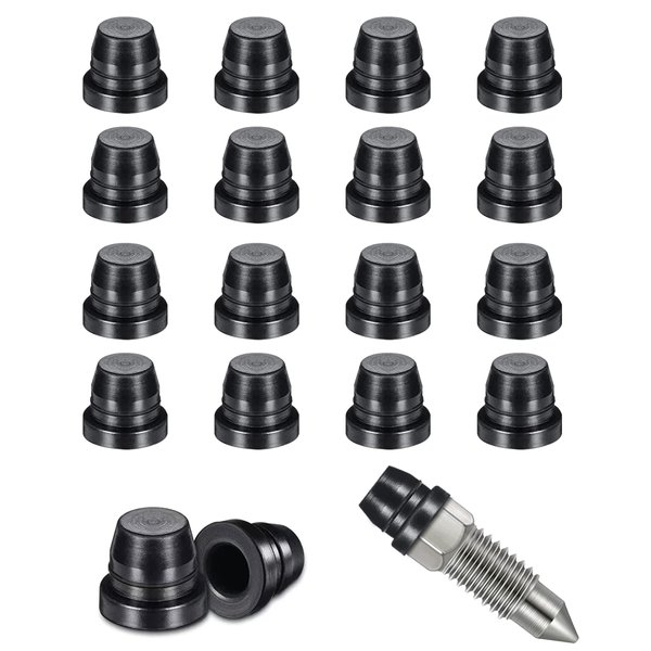 AOCISKA 18 Pieces Brake Bleeder Screw Caps,Grease Zerk Fitting Cap Rubber Dust Stem Cover, Universal Brake Caliper Dust Cover Brake Bleeder Nipple Capbrake bleeder rubber caps for Cars and Motorcycles