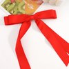 Ayesha Red Hair Bows Clips Red Satin Ribbon Bows with Long Tail Christmas Hair Bows Barrettes Hair Accessories for Women Girls 2pcs red bows