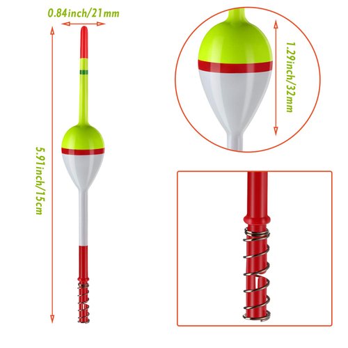 Sumind 10 Pieces Fishing Floats Balsa Wood Floats Oval Stick Floats Slip Bobbers for Fishing Tackle Accessories (0.79 Inch in Diameter, 1.18 Inch in Length)