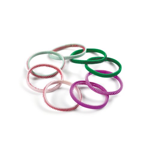 Goody SlideProof Hair Tie Elastics, Sparkly Neon, 8Count