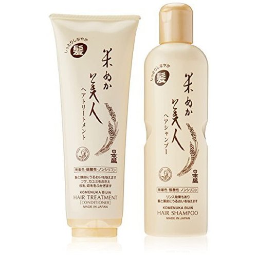 Komenuka Bijin Moisturizing Hair Shampoo and Hair Treatment / Conditioner, No PARABENS and SULFATES