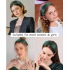 Wecoe Satin Headband Women 1.6 Inch Wide Silk Headband Dark Green Headband Non Slip Fashion Plain Head Band Solid Hair Band DIY Holiday Hair Accessories for Women Girls Diademas Para Mujer Gifts