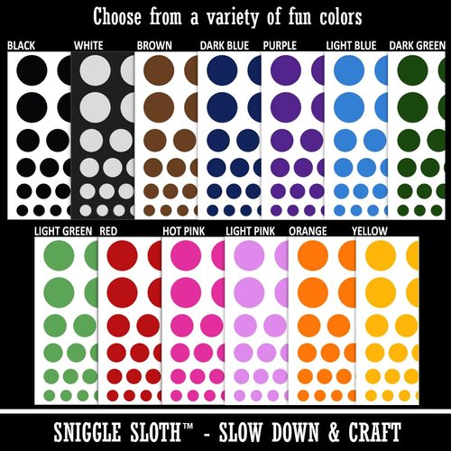 Circle Dot Temporary Tattoo Water Resistant Fake Body Art Set Collection - Red (One Sheet)