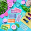 DANNEASY 16 Sheets Nail Polish Stickers Full Nail Wraps for Women Self Adhesive Nail Polish Strips Gel Nail Sticker Solid Color Fingernail Stickers Manicure Kit with 1pc Nail File, Cuticle Stick