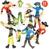 ArtCreativity Bendable Pirate Figures, Set of 12 Flexible Men, Birthday Party Favors for Boys and Girls, Stress Relief Fidget Toys for Kids and Adults, Goody Bag Stuffers, Piñata Fillers
