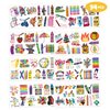 94 PCS Back To School Funny Art Crayon Temporary Tattoos Sticker Crayon Painting Birthday Party Decorations Favors Supplies Gifts Boys Girls Baby Shower Cute Tattoo School Prizes Reward Themed
