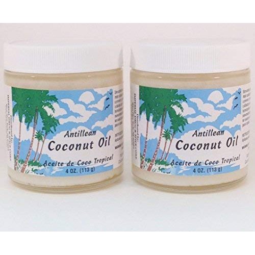 Antillean Coconut Oil 4 oz. Aceite De Coco 2-PACK
