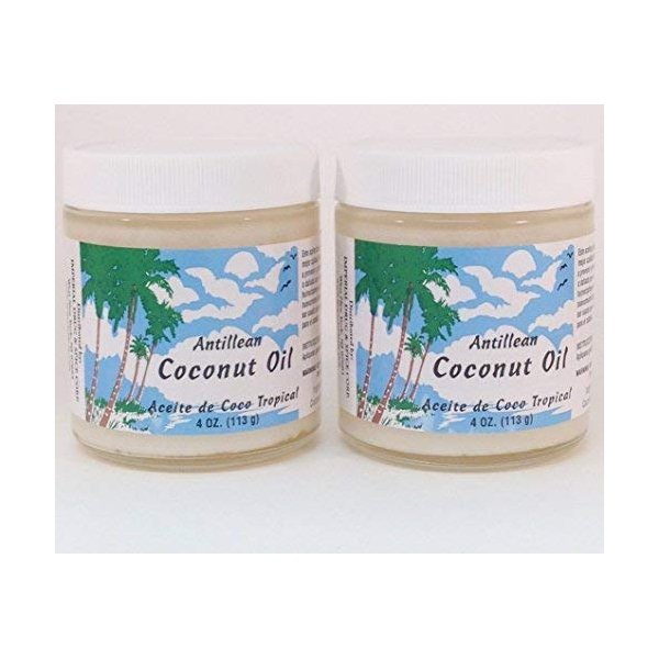 Antillean Coconut Oil 4 oz. Aceite De Coco 2-PACK