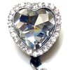 WigsPedia Bling Rhinestone Retractable Badge Reel/ID Badge Holder/Brooch/Pendant/Reels (Diamond Heart)