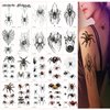 TopFunny Halloween Spider Tattoo, 20 Sheets Temporary Tattoo Sticker Decals Fake Tattoos for Kids Realistic Halloween Theme Prank Makeup Props Cosplay Party Favor Halloween Gifts Spider