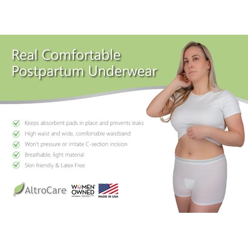 AltroCare 5-Pack Disposable, Postpartum and Incontinence Underwear - Size L/XL