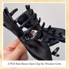 Hair Bows Claw Clip for Women Girls,Premium black Bow-knot Hair Clips for Women Thick Hair & Thin Hair,Big Bows Hair Clips,Nonslip Bows Claw Clips for Women, Bow Clips for Women,Bow Clips