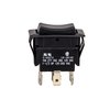 NSI 77060RQ Rocker Switch, On Off-On Circuit Function, DPDT, 20/10 amps at 125/250 VAC, 0.75" Width, 1.348" Height, 0.762" Depth, Black