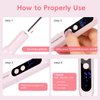 Rechargeable Electric Nail Drill Machine, Cordless Professional Nail File with LED Display for Acrylic Gel Dip Powder Nails, Efile Polishing Tools with Nail Drill Bits for Manicure and Pedicure (Pink)