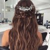 Yokawe Bridal Wedding Hair Comb Silver Crystal Bride Side Combs Flower and Rhinestone Hair Accessories for Women and Girls