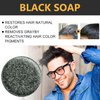TPTAL Gray Reverse Bar,Cover Gray Hair Bar Soap,Natural Hair Darkening Shampoo Bar for Coverage Gray Hair Soap,Gray White Hair Reverse Bar,Fast Natural Black Hair Shampoo Bar Soap (2PCS)