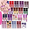 SILPECWEE 20 Sheets Toenail Polish Strips for Women Toe Nail Stickers Full Nail Wraps Self Adhesive Gel Nail Strips Toes Manicure Sticker for Nail Art Accessories with Nail File