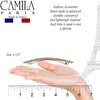 Camila Paris GA266 4.25 Inch Skinny Hair Barrette Clip Gold with Multiple Rounds Swarovski Crystals Stones, French Hair Accessories for Women, Handmade. Styling Girls Hair Ornaments. Made in France