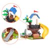 Finebely 3in1 Pirate Ship Building Set with Treasure Island, Toy Pirates Island Building Kit, Outpost with Slide and Seesaw, Creative Playset Pirates Themed Gifts for Boys Ages 6 Years and up, 260 Pcs