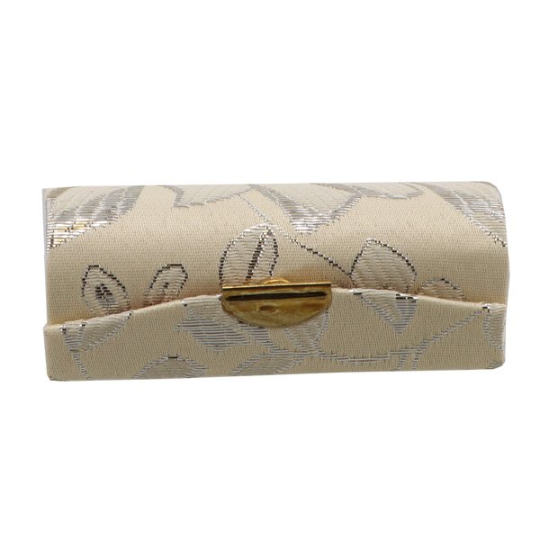 Motique Accessories Elegant Ladies Lipstick Case with Mirror Purse Lip Stick Holder Pale Yellow