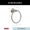 DELTA 79646-BN Windemere Towel Ring, 6.37 x 2.84 x 7.25 Inches, SpotShield Brushed Nickel