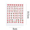 3 Sheets Strawberry Nail Art Stickers Decals Cute Nail Decals Spring Summer Nail Stickers 3D Self-Adhesive Nail Art Supplies Red Heart Nails Transfer Sticker for Women Girls Nail Art Decoration