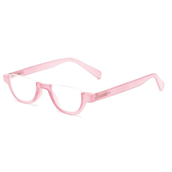 The Shay Colorful Semi-Rimless Half Reader Reading Glasses, 2.25 Pink