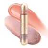 Adurello Dual Ended Liquid Lipstick with Shinny Glitter Lip Gloss Moisturizing Plumping Tinted Lipgloss for Shimmer Lip Makeup (04#)