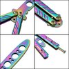 Little World Butterfly Knife - 1 Pack Trainer Practice Tool Steel Metal - Pro Folding Knife Unsharpened with Ergonomic Handle - Training Knife Practicing Flipping Tricks