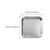 ABOOFAN 3pcs Stainless Steel Dinner Plate Food Serving Tray for Fruits Barbecue Easy to Clean for Home Restaurants Cafes
