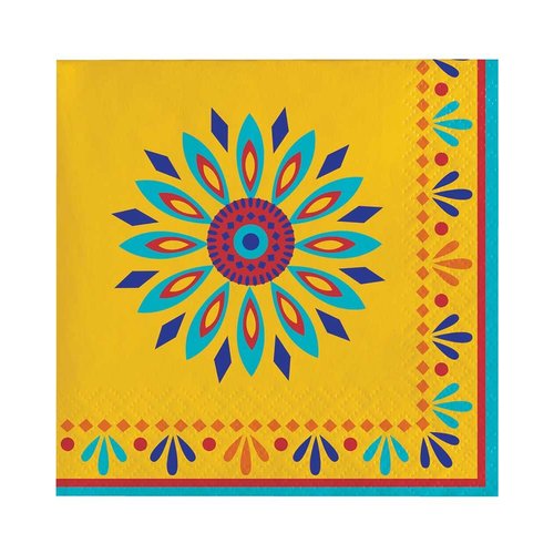 Painted Pottery Beverage Napkins (16 ct)
