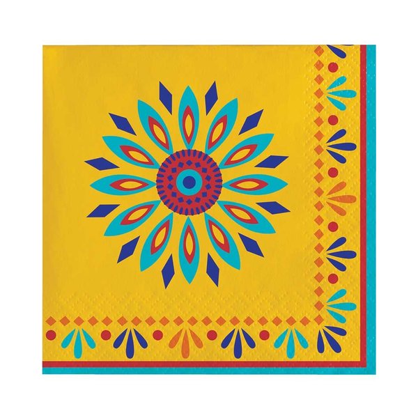 Painted Pottery Beverage Napkins (16 ct)