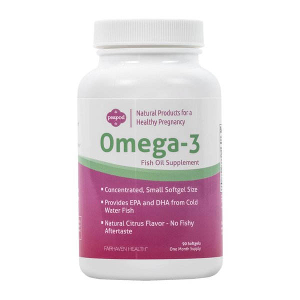 Fairhaven Health PeaPod Omega-3 Premium Icelandic Fish Oil Supplement for Healthy Pregnancy, Made with EPA, DHA and Fatty Acids for Cognitive Function, Citrus Flavor