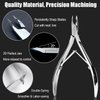 LePinko Salon-Quality Cuticle Trimmer with Cuticle Pusher, Super Labor-saving Cuticle Cutter, Sharp Cuticle Clippers for Manicurist, Professional Pedicure Manicure Nail Care Tool, 5mm Jaw