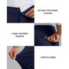 Soothfeel Men's Golf Pants with 5 Pockets Slim Fit Stretch Sweatpants Casual Travel Dress Work Pants for Men (Navy, L)