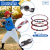 Junkin 3 Pieces Baseball Necklaces Three Braided Rope Tornado Necklaces Sports Titanium Necklace Baseball Rope Necklaces for Boys Men Player Softball Fans Sports (Stylish Style)