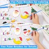 Small Paint Brushes Bulk, Anezus 50 Pcs Flat Tip Round Acrylic Paint Brushes for Kids Classroom Acrylic Watercolor Canvas Face Painting Touch Up