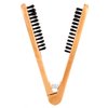 Cimenn Professional Hairdressing Comb Double Brushes Wooden Anti-static Hair Straightener Tool