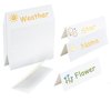 WUPYI Reusable Name Tent Cards,60 Pieces Dry Erase Name Tent Table Cards Desk Name Tags Classroom Wedding Guest Name Plate