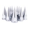 United Pacific 10570 33mm x 4 7/8” Chrome Plastic Super Spike Push-On Nut Covers, 33mm Push-on Lug Nut Fitting, Truck Accessories - Pack of 10