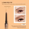 Music Flower eyebrow pencil,Dual-Ended Microfilling Eyebrow Pen, Liquid Eyebrow Pen with 4 Micro Brush-Tip Applicator & Brow Defining Eyebrow Pencil with Precision Tip (Brown)