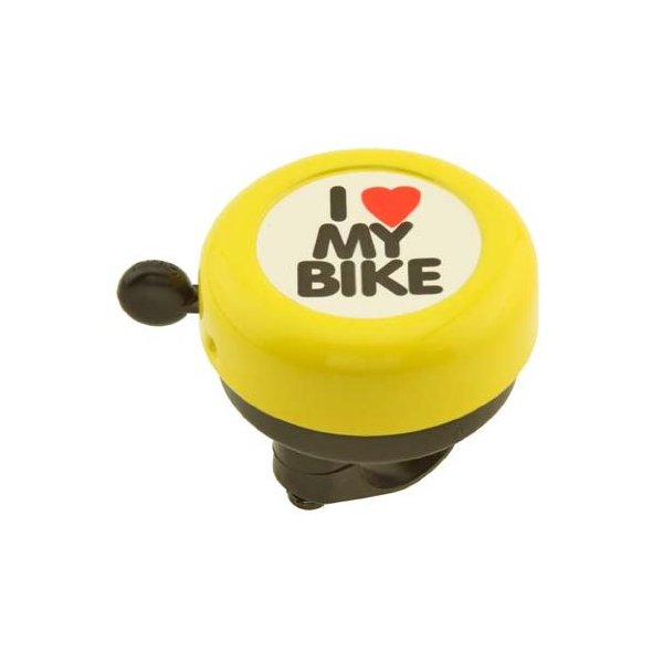 I Love My Bicycle Bell Yellow.