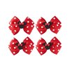 4Pcs Mouse Ears Bow Clips for Girls Women 4Inch Birthday Party Decorations Gift Costume Hair Accessories Polka Dot Red