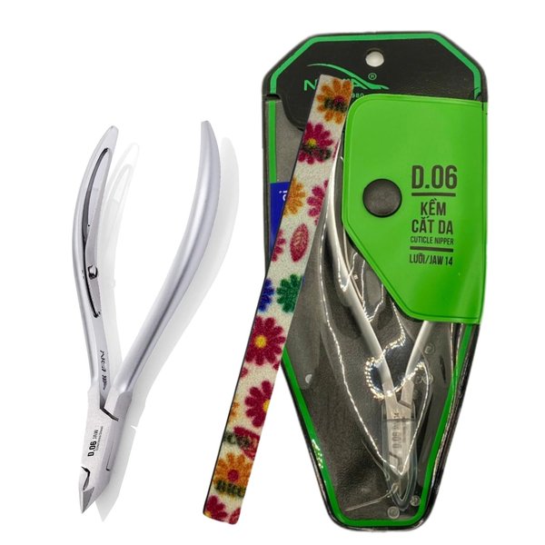 Nghia Professional Stainless Steel Cuticle Nipper C-06 (D-06) Jaw 14 Osimihome Cuticle Cutter Trimmer Manicure Tools with 1 Spring– Perfect Nail Care Tool at Home/Spa/Saloon (+1 Nail File Osimihome)