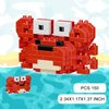 ALITTDRE Marine Animals Building Blocks Sets Mini Building Blocks Ocean Animal Sea Creatures Building Blocks Set Mini Building Blocks Toys STEM Gifts for Kids Adult(Crab)