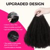 Lashey Clip in Hair Extensions Real Human Hair 16 Inch 110g 7pcs Afro Kinky-Curly Human Hair Clip Ins 4c Natural Black Hair